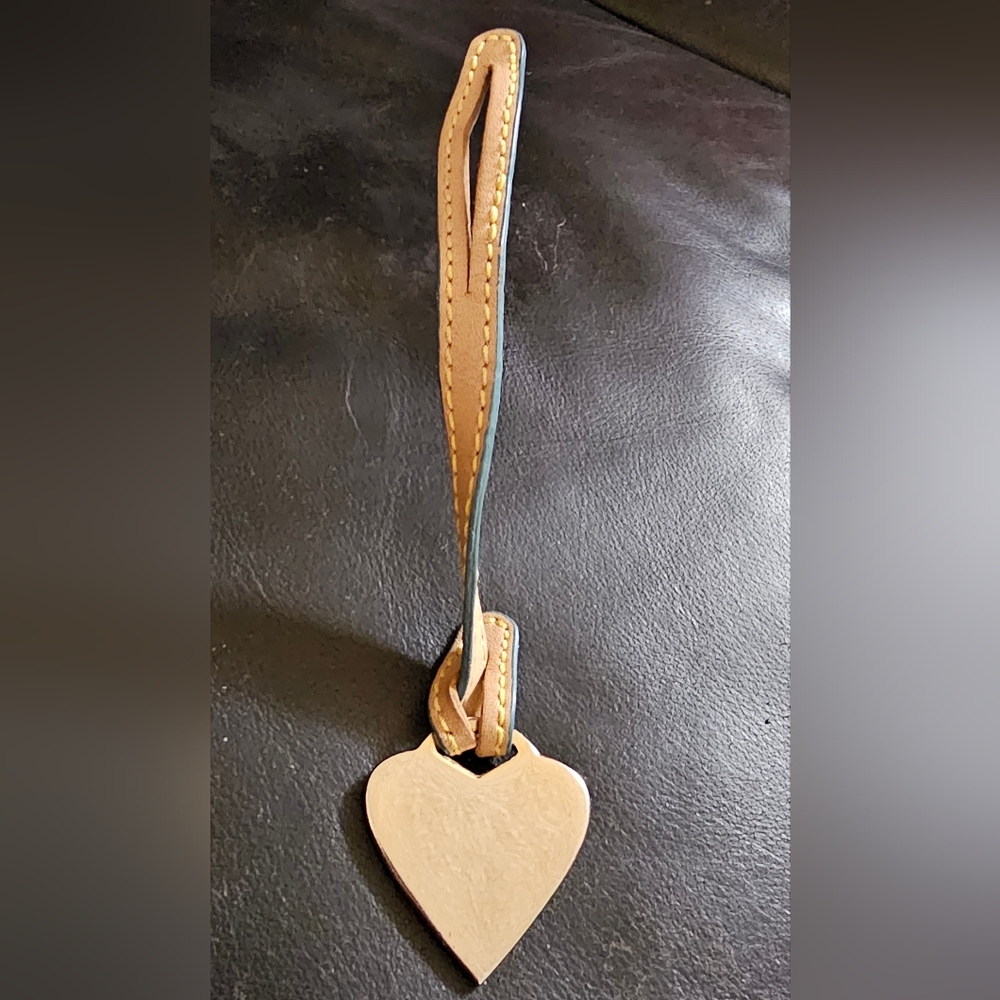 Dooney & Bourke Pink Heart Charm with Tan Strap EUC - Picture 5 of 5